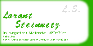 lorant steinmetz business card